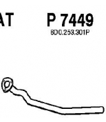 FENNO STEEL - P7449 - Трубопровод выпускной AUDI A4 (8D2, B5) 1.9TDI 95-01 / VW PASSAT 1.9TDI 96-00